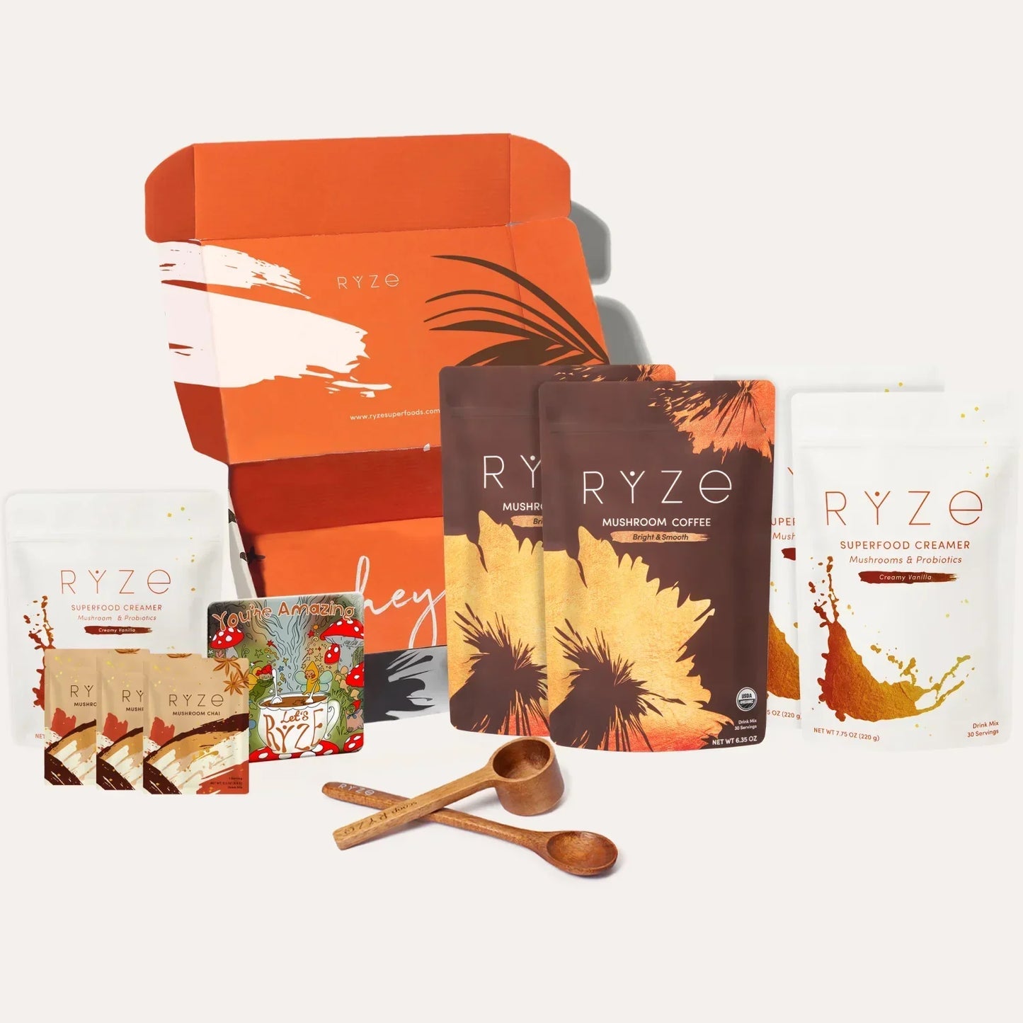 RYZE Lovers Gift Set: 2 Coffees + 2 Creamers - G8K0