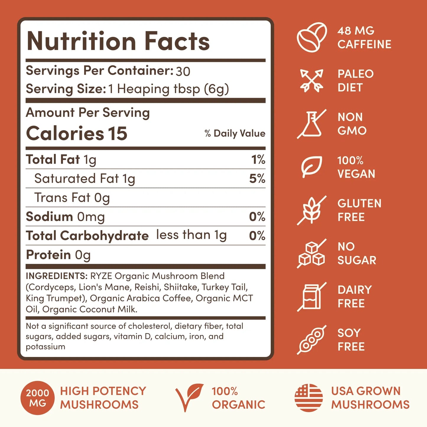 Mushroom Coffee (1 pack - 30 Servings) - SPE9