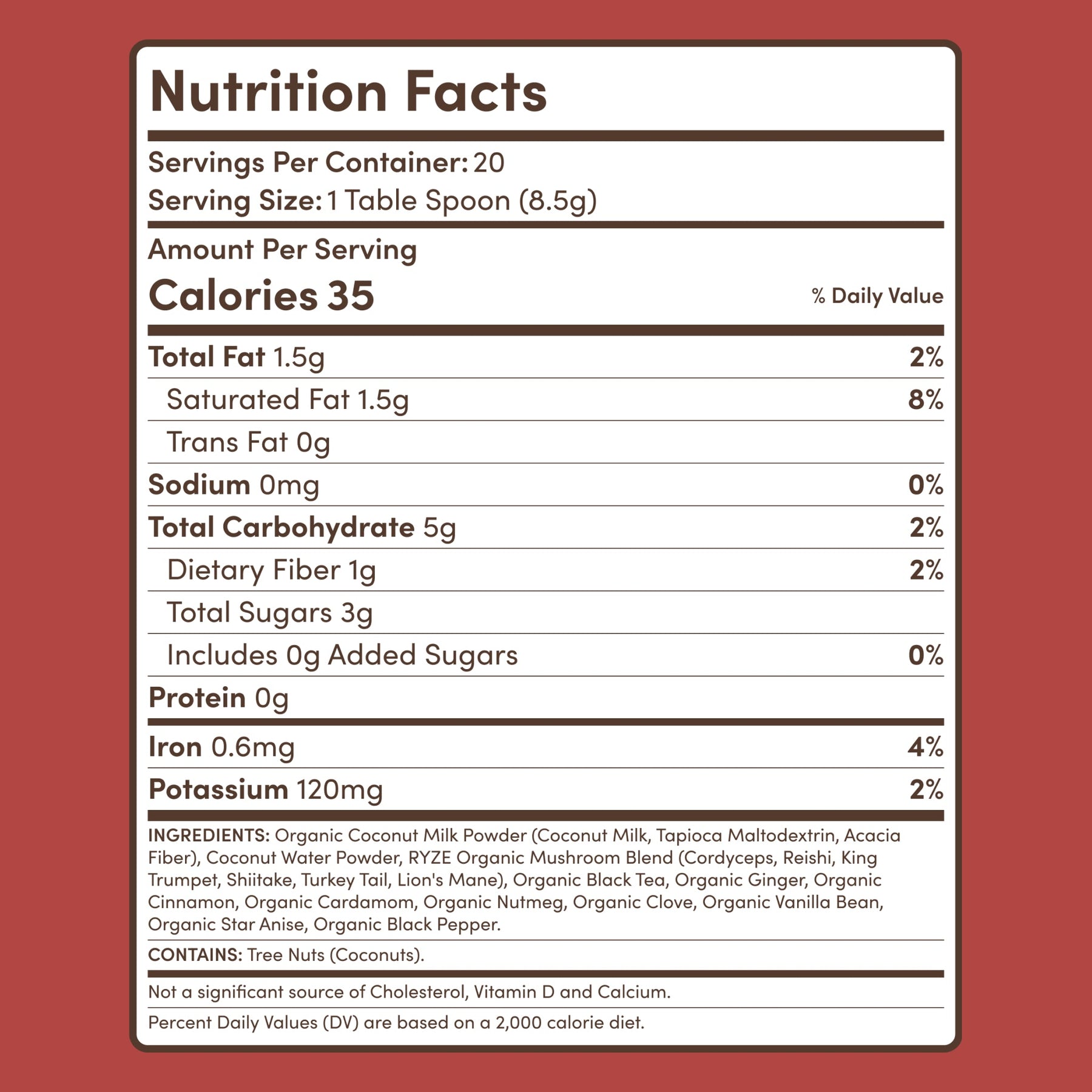 Mushroom Chai (1 Pack - 20 Servings) - ZAOF