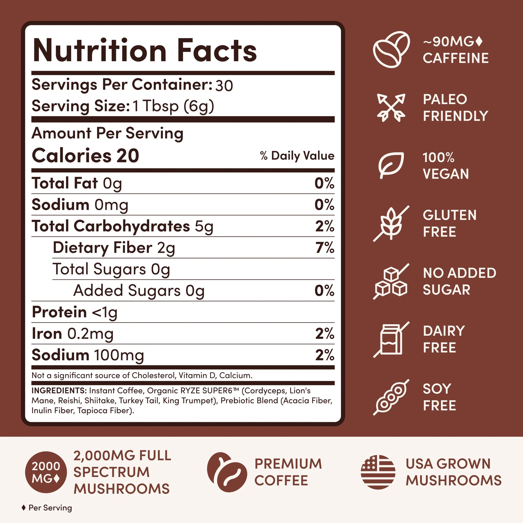 Mushroom Coffee House Blend 30 Servings - 4DZF