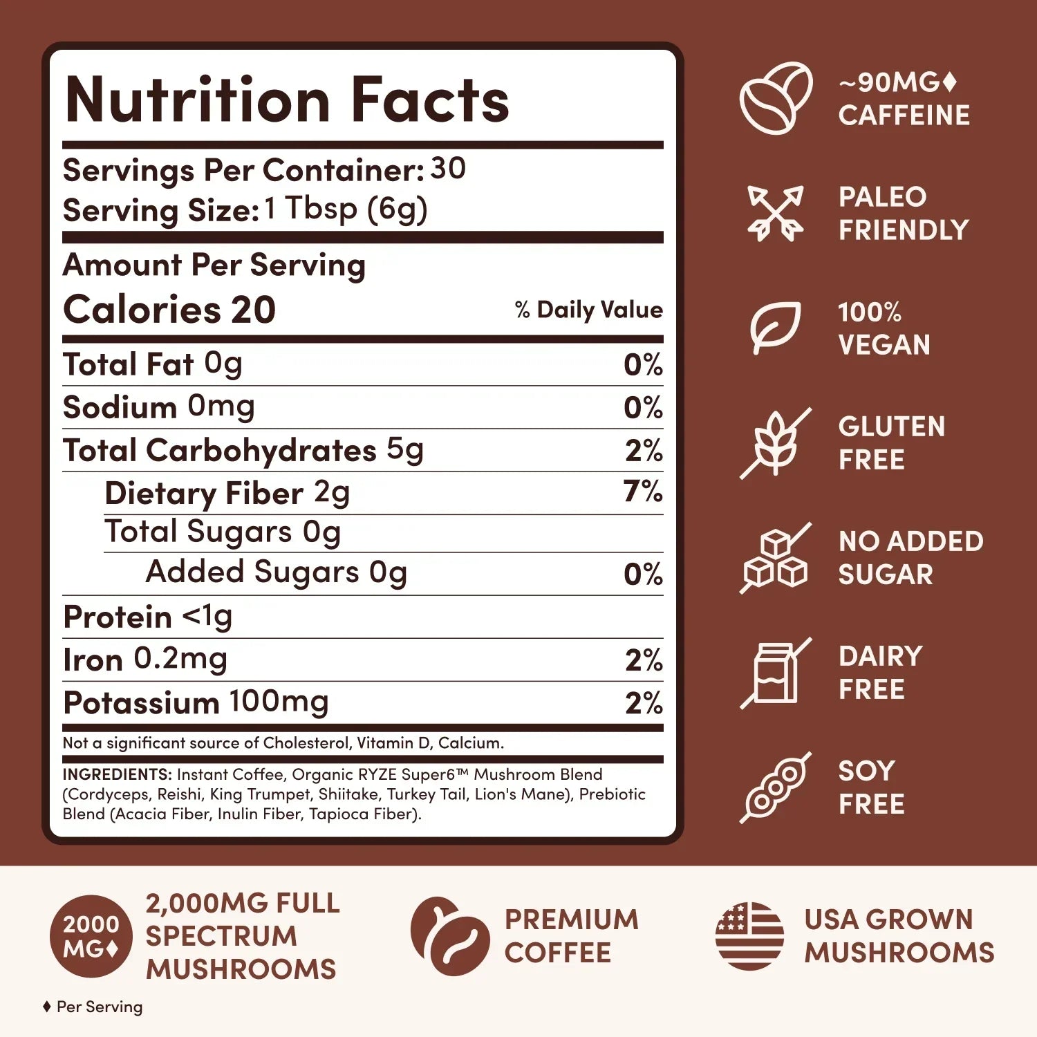 Mushroom Coffee Dark Roast Starter Kit (60 servings) - Y7PF