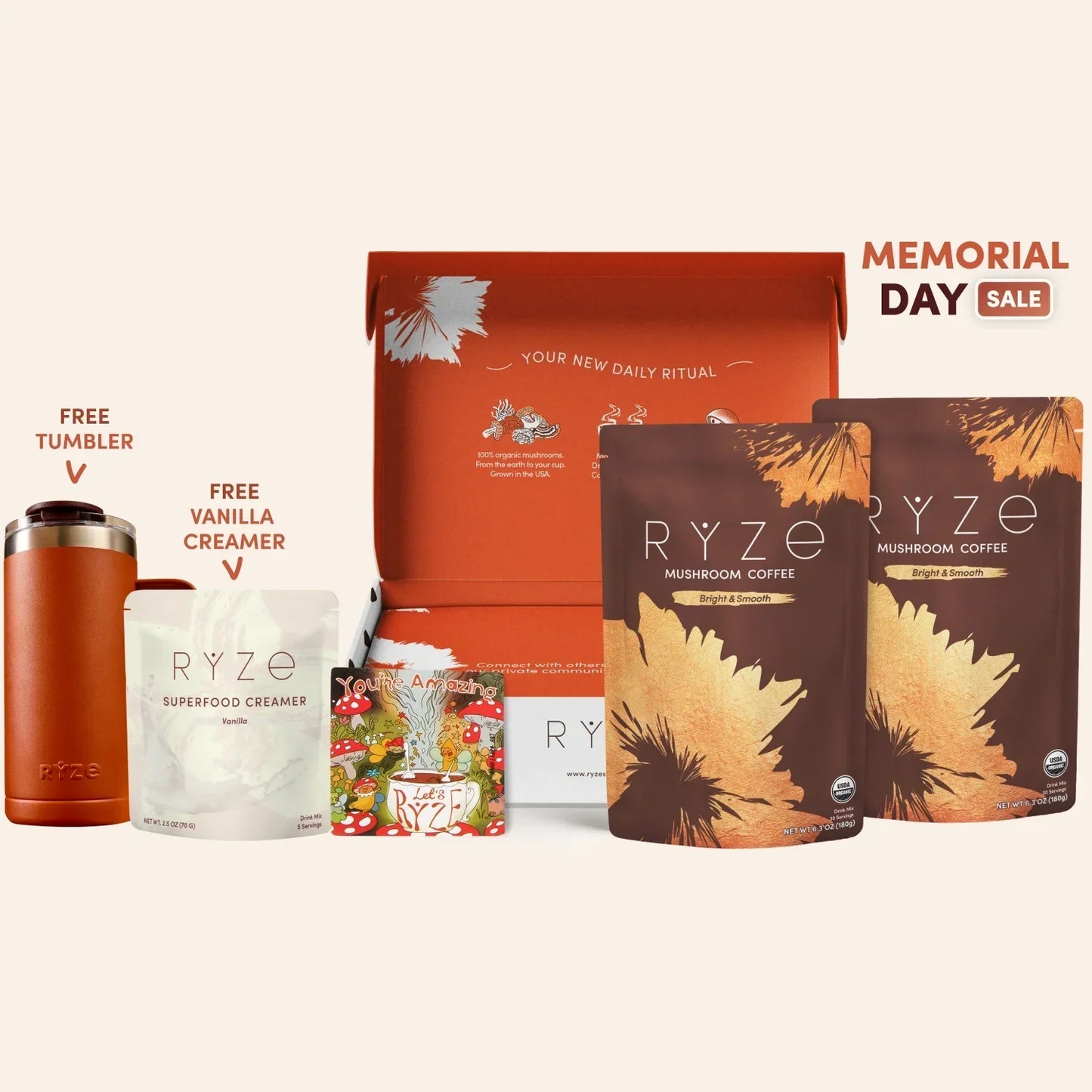 Mushroom Coffee Starter Kit 60 Serving - QA8U