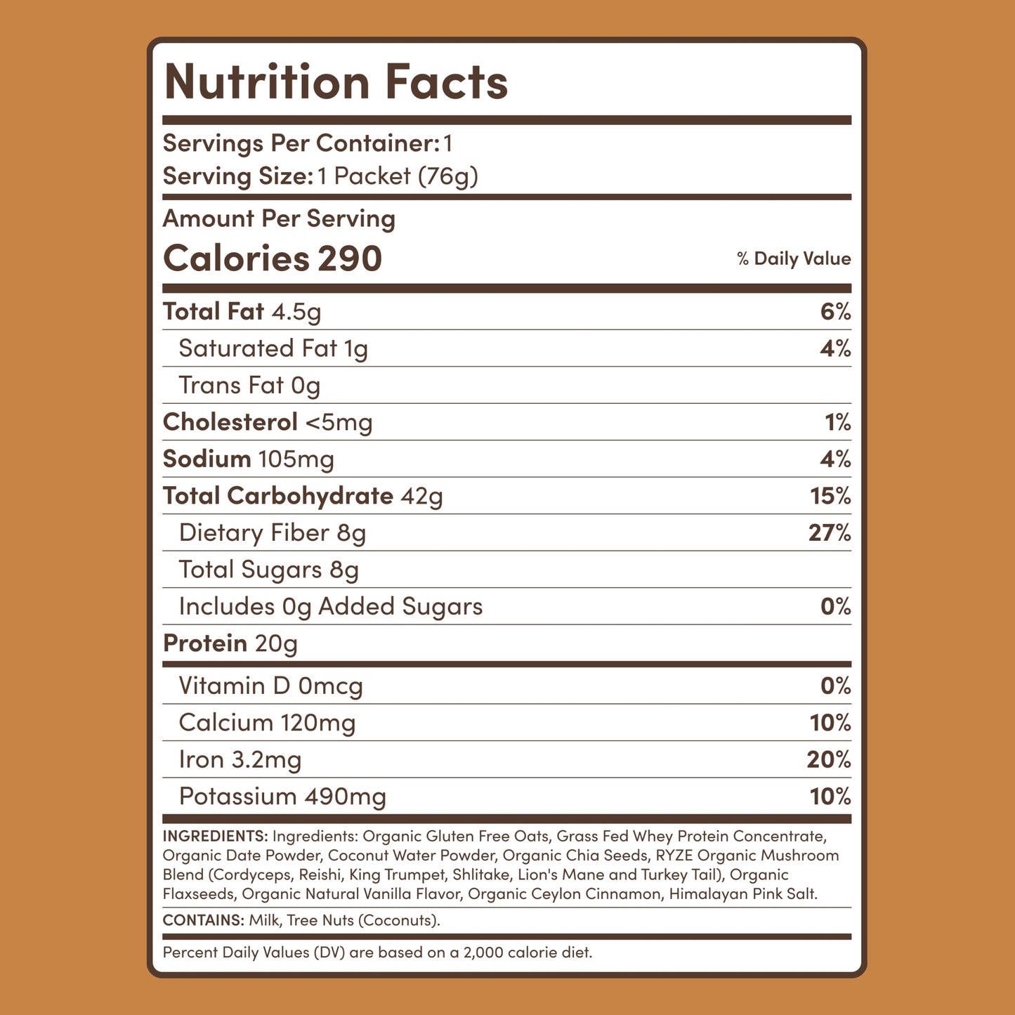 Mushroom Overnight Oats (14 Servings) - C1DQ