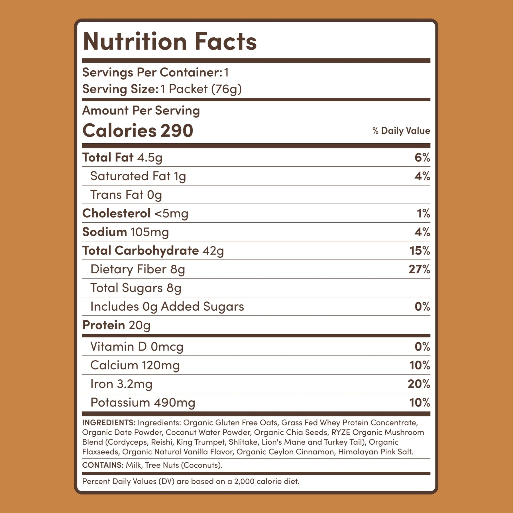 Mushroom Overnight Oats (14 Servings) - C1DQ