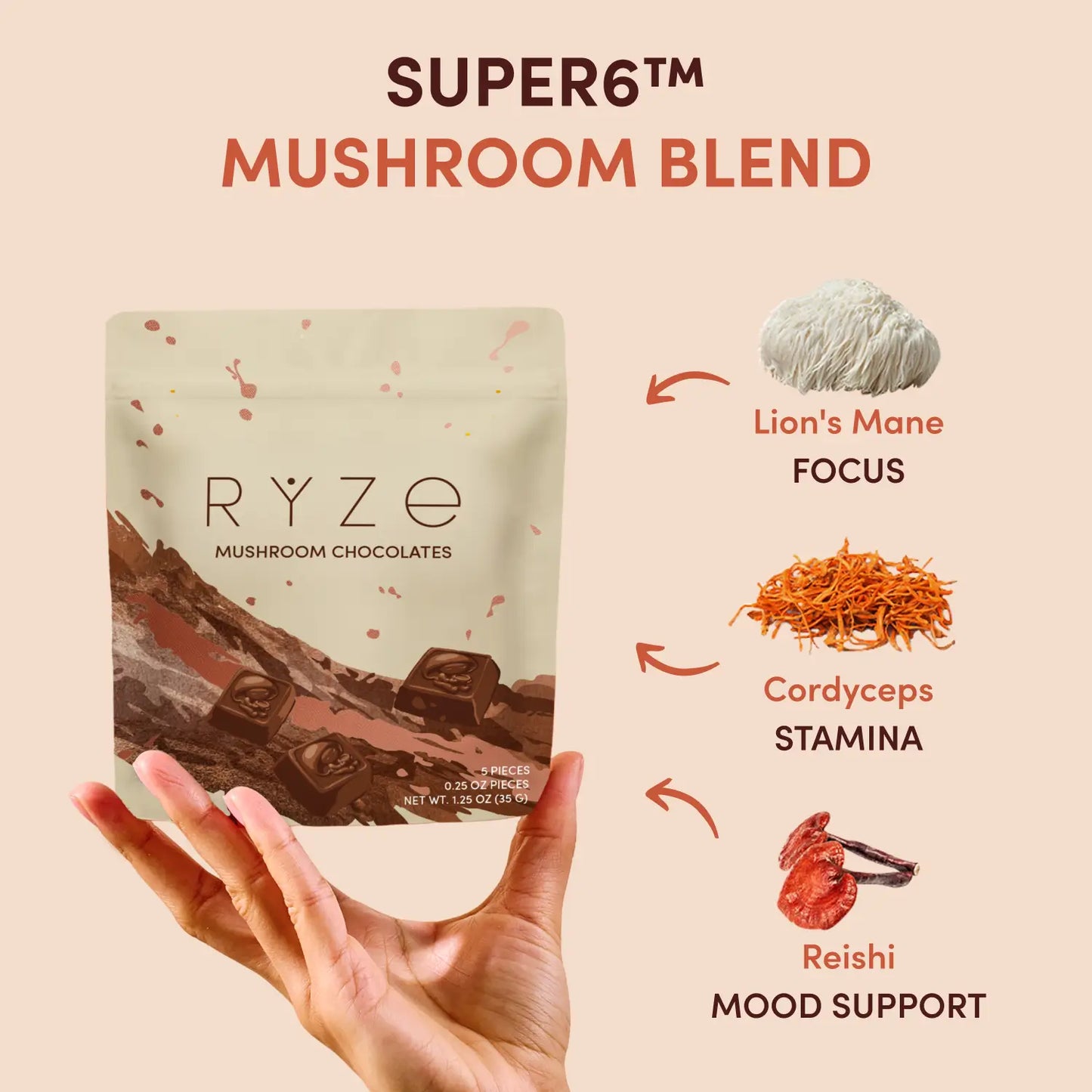 Mushroom Chocolates Rye (15 pieces) - XNRV