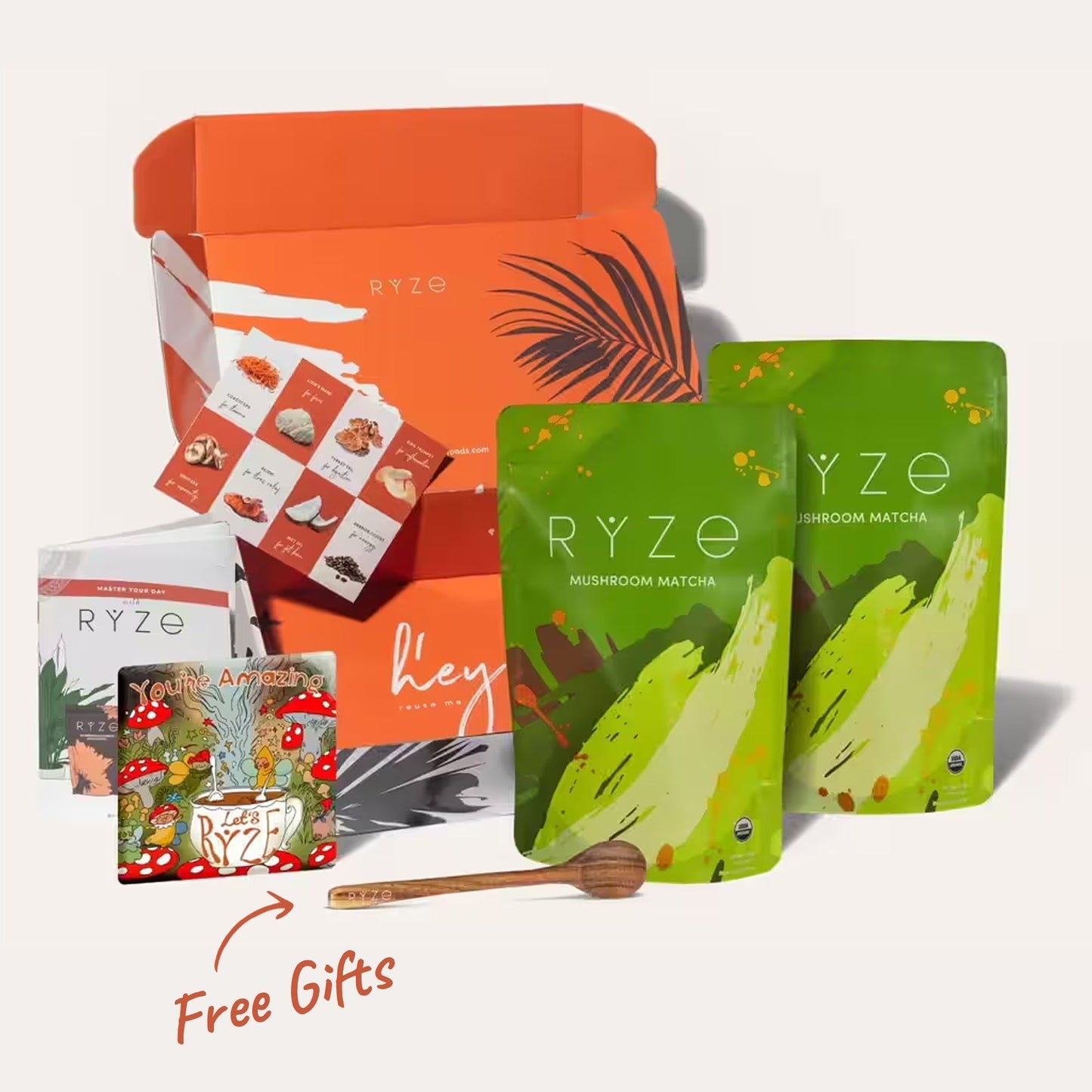 RYZE Organic Mushroom Matcha Starter Kit (60 servings) - Q14R